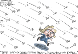 HILLARY'S SNIPER  by Pat Bagley