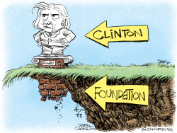 CLINTON FOUNDATION  by Daryl Cagle