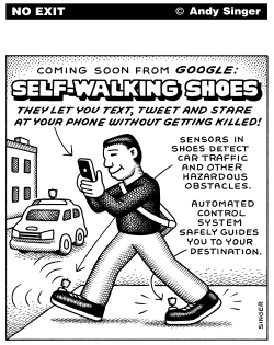 SELF-WALKING SHOES by Andy Singer