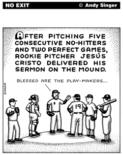 SERMON ON THE MOUND by Andy Singer