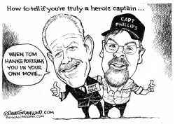Capt Sully and Capt Phillips  by Dave Granlund