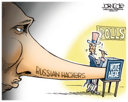 RUSSIA HACKS US ELECTION  by John Cole