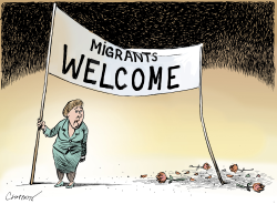 ANTI-MIGRANT BACKLASH IN GERMANY by Patrick Chappatte