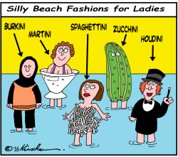 SILLY BEACH FASHIONS FOR LADIES by Yaakov Kirschen