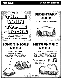 THREE ROCK TYPES by Andy Singer