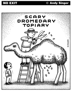 SCARY DROMEDARY TOPIARY by Andy Singer