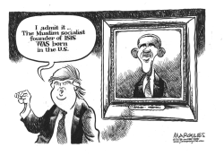 TRUMP ADMITS OBAMA WAS BORN IN THE US  by Jimmy Margulies