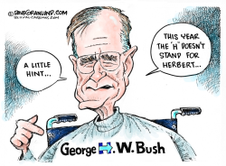 GEORGE H W BUSH AND HILLARY  by Dave Granlund