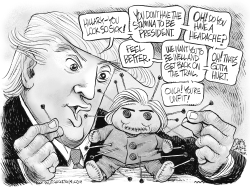 TRUMP AND HILLARY VOODOO DOLL by Daryl Cagle