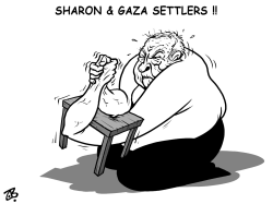 SHARON  GAZA SETTLERS by Emad Hajjaj