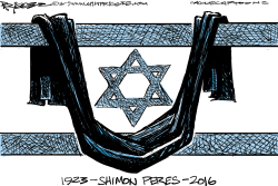PERES -RIP  by Milt Priggee
