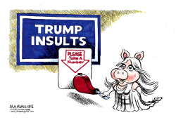 TRUMP INSULTS MISS UNIVERSE  by Jimmy Margulies