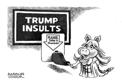 TRUMP INSULTS MISS UNIVERSE by Jimmy Margulies