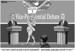 VICE- PRESIDENTIAL CANDIDATES DEBATE MISS PIGGY by RJ Matson