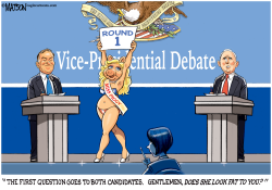 VICE-PRESIDENTIAL CANDIDATES DEBATE MISS PIGGY- by RJ Matson