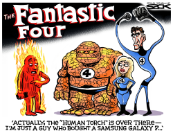 FANTASTIC FOUR FIRE  by Steve Sack