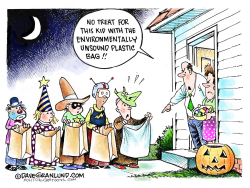 CORRECT PLASTIC BAG USAGE  by Dave Granlund