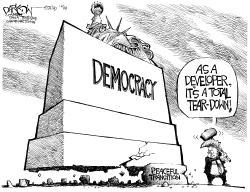 CORNERSTONE OF DEMOCRACY by John Darkow