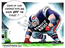 NFL DOMESTIC ABUSE by Dave Granlund