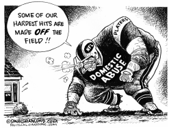 NFL DOMESTIC ABUSE by Dave Granlund