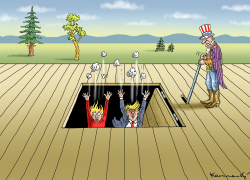 UNCLE SAM IN ACTION by Marian Kamensky