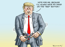 THE RED BUTTON OF TRUMP by Marian Kamensky