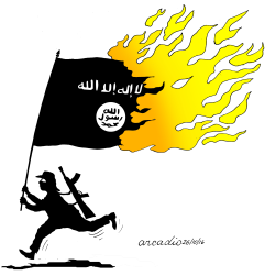 ISIS IS FALLING DOWN/ISIS ESTá CAYENDO by Arcadio Esquivel