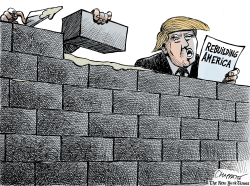 TRUMP GETS TO WORK by Patrick Chappatte