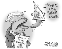 LOCAL NC TRUMP AND THE KKK BW by John Cole