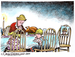 MILITARY FAMILY THANKSGIVING  by Dave Granlund