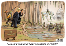 TRUMP DRAINS THE SWAMP LOOKING FOR PEOPLE TO APPOINT TO HIS CABINET- by R.J. Matson