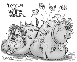 TRUMP AND BANNON BW by John Cole