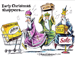 EARLY CHRISTMAS SHOPPERS  by Dave Granlund