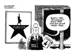 MIKE PENCE AND HAMILTON by Jimmy Margulies