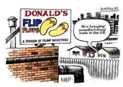 Trump Flip Flops color by Jimmy Margulies