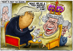 TRUMP TO MEET THE QUEEN OF ENGLAND by Brian Adcock
