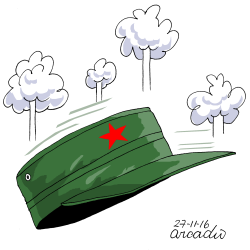 FIDEL HAS GONE WHO WILL WEAR HIS CAP by Arcadio Esquivel
