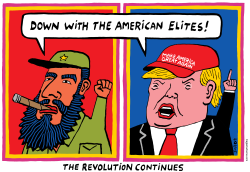 STRONG MEN, CASTRO AND TRUMP by Schot