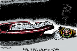 CASTRO -RIP by Milt Priggee