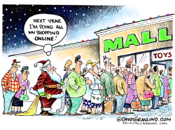 ONLINE XMAS SHOPPING  by Dave Granlund
