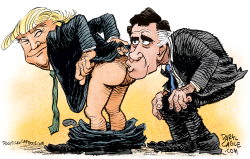TRUMP KISSES BUTT  by Daryl Cagle