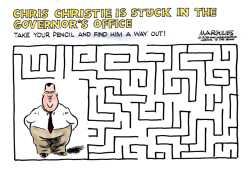 CHRISTIE STUCK IN GOVERNOR'S OFFICE  by Jimmy Margulies