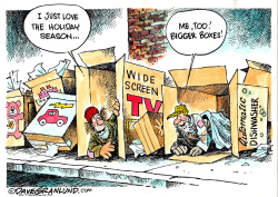 HOLIDAYS AND HOMELESS  by Dave Granlund