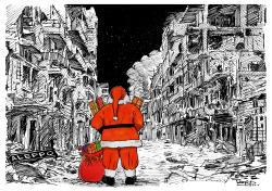 THE TRAGEDY OF ALEPPO AT CHRISTMAS by Tayo Fatunla