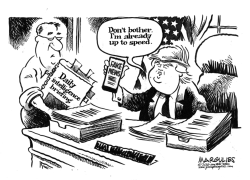 TRUMP AND DAILY INTELLIGENCE BRIEFINGS by Jimmy Margulies