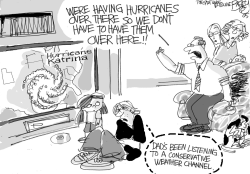 FIGHTING HURRICANES THERE by Pat Bagley