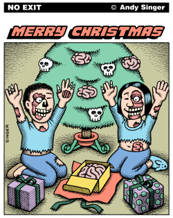 ZOMBIE CHRISTMAS COLOR VERSION by Andy Singer