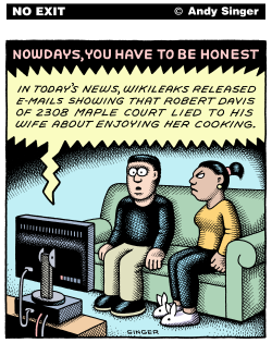 WIKILEAKS GETS PERSONAL COLOR VERSION by Andy Singer