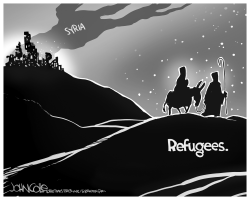 REFUGEES BW by John Cole