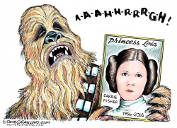 CARRIE FISHER TRIBUTE  by Dave Granlund